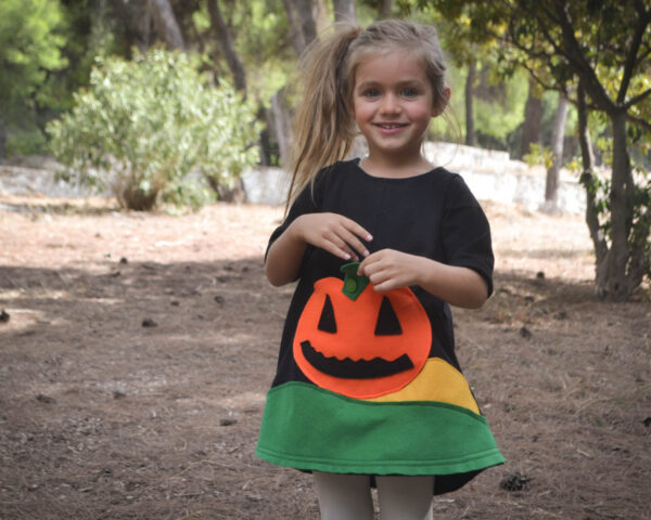 Halloween dress, pumpkin dress, Halloween costume, pumpkin costume, Halloween outfit, Halloween for girls, black dress, trick or treat