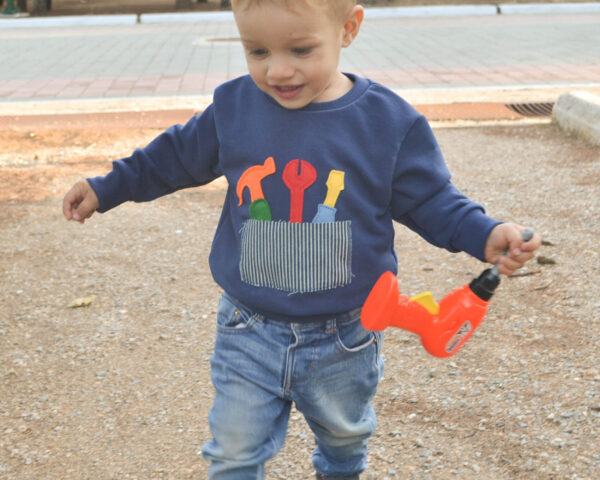 Tools AppliqueToddler Boys shirt Tools appliqued shirt Little engineer Blue shirt Personalized shirt Boy's birthday party Screwdriver