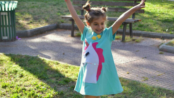 Unicorn dress Unicorn party, Unicorn applique Unicorn and rainbow Turquoise dress Teal dress Girl's gift Toddler dress Spring outfit