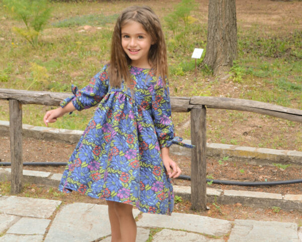 Spring dress, Spring kissed, Floral outfit, Mother's Day gift ideas, Blue dress, Toddler dress,  summer girls, 3/4 sleeve, Romantic girl